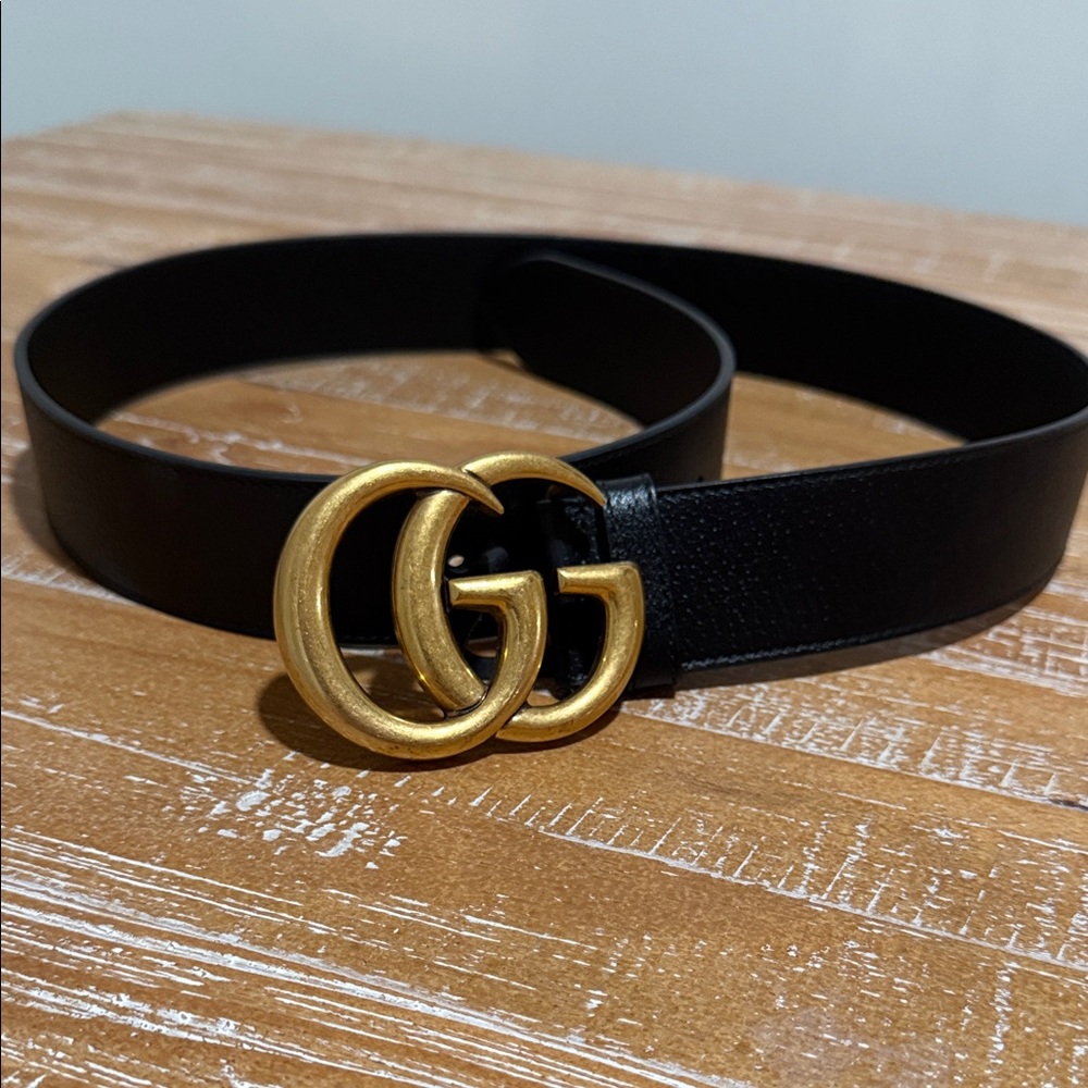 Gucci Calfskin Leather Double G Belt - 40mm